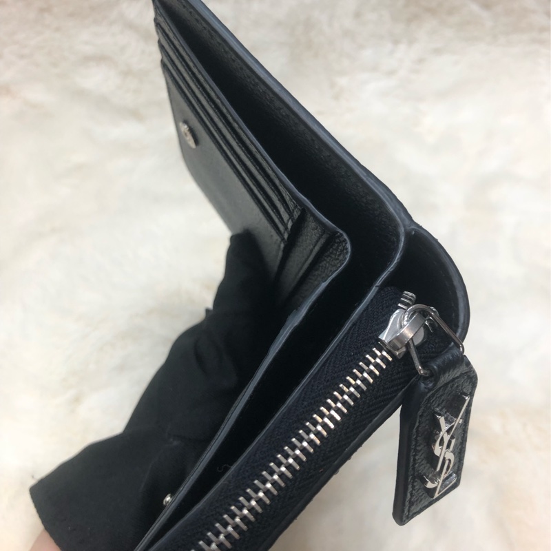YSL 聖羅蘭星座系列 黑色短銀包 I373-18