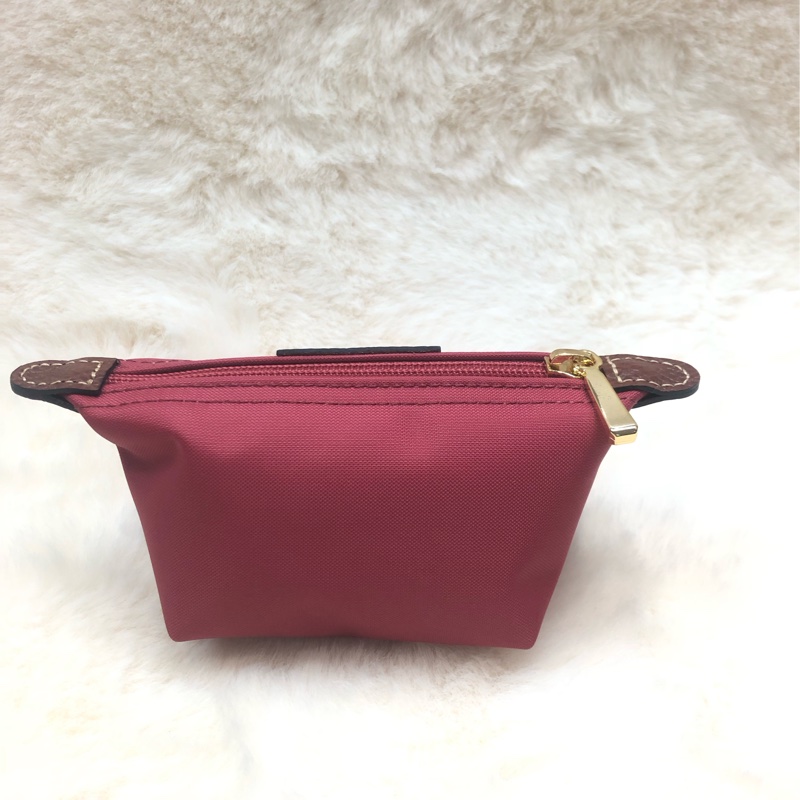 longchamp 玫紅色帆布化妝袋 XA959-1