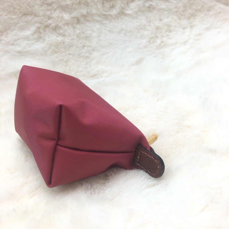 longchamp 玫紅色帆布化妝袋 XA959-3