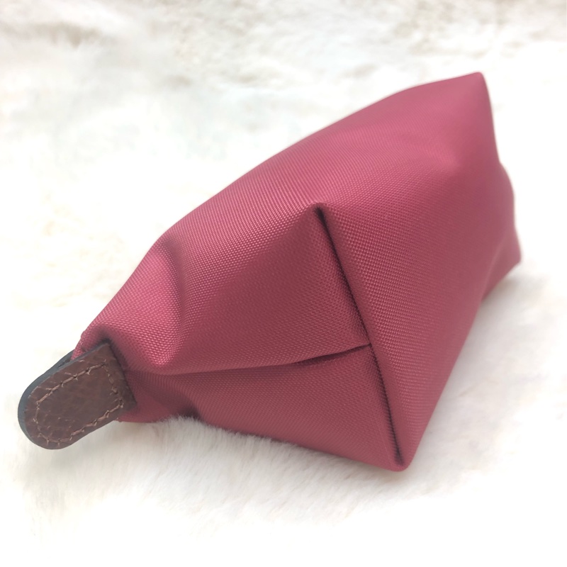 longchamp 玫紅色帆布化妝袋 XA959-4