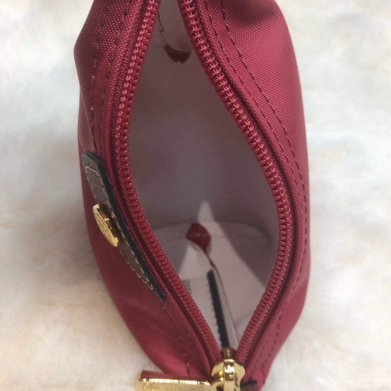 longchamp 玫紅色帆布化妝袋 XA959-7