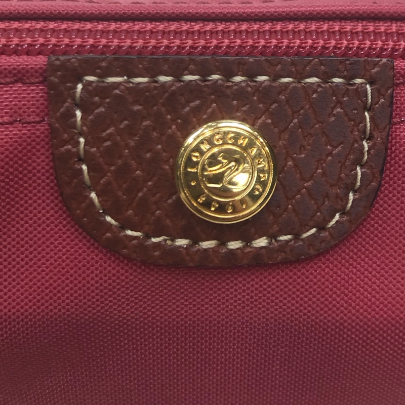 longchamp 玫紅色帆布化妝袋 XA959-16