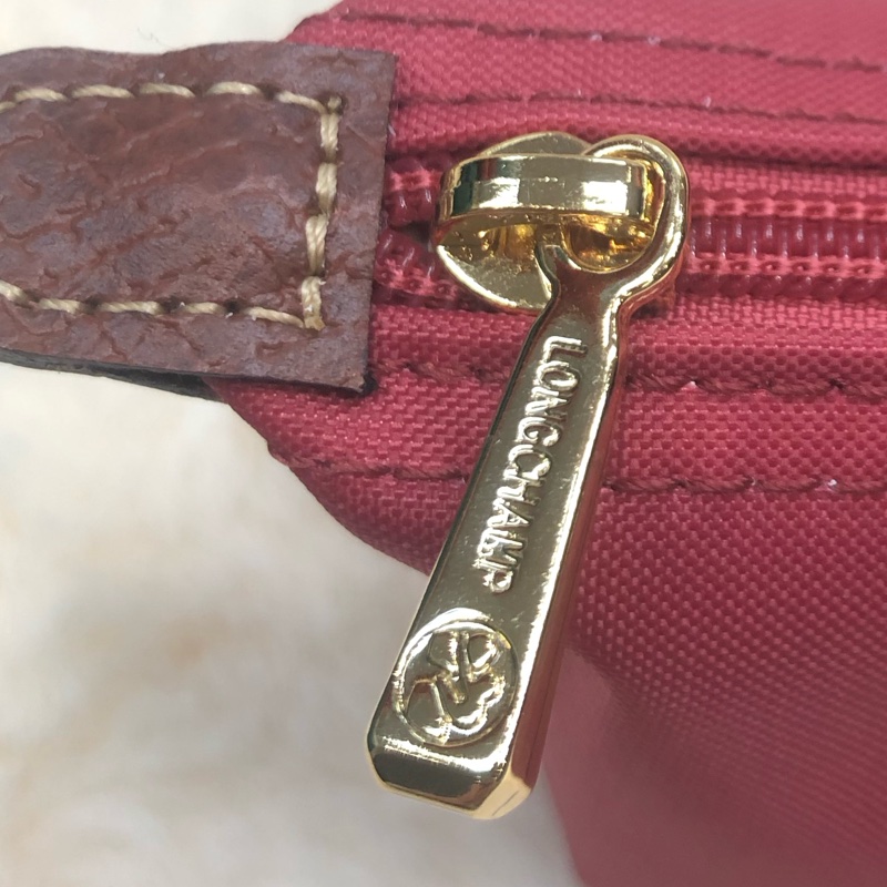 longchamp 玫紅色帆布化妝袋 XA959-17