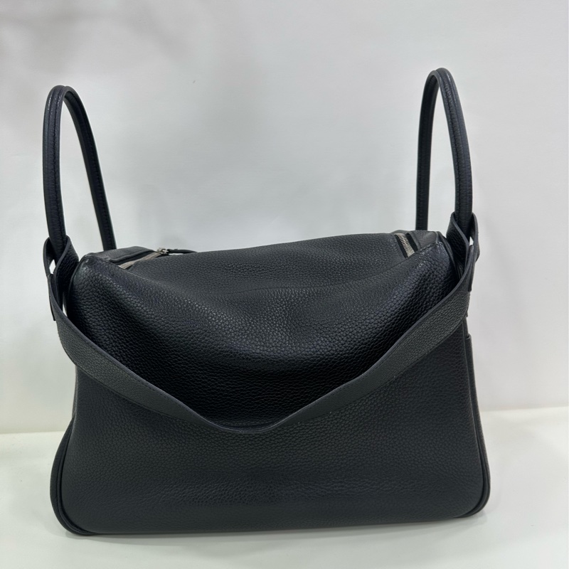 Hermes 愛馬仕 黑銀 lindy 34 框O-4