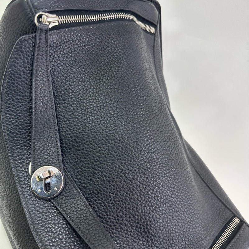 Hermes 愛馬仕 黑銀 lindy 34 框O-5