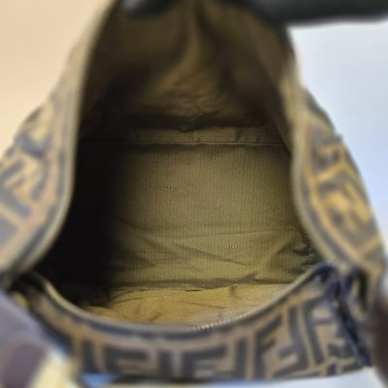 【LA LUNE】絕版古董包 Fendi中古二手老花盒子 側背包 斜孭包 皮革包 單肩包-7