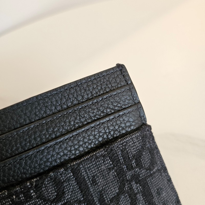 [品況優❣️] Dior 黑色Oblique緹花卡夾-7