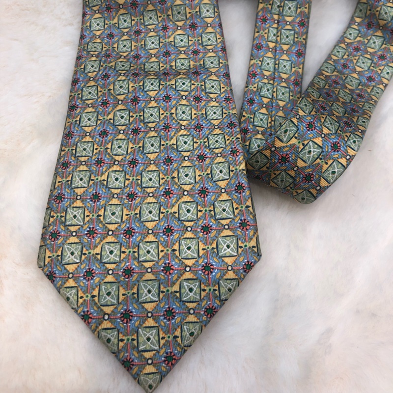 Hermes 碎花圖案領帶 O347-1