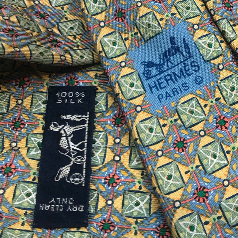 Hermes 碎花圖案領帶 O347-9