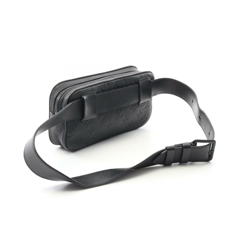 LOUIS VUITTON Pochette Volga 腰包 M53550 Monogram 皮革 黑色 二手 男士-1