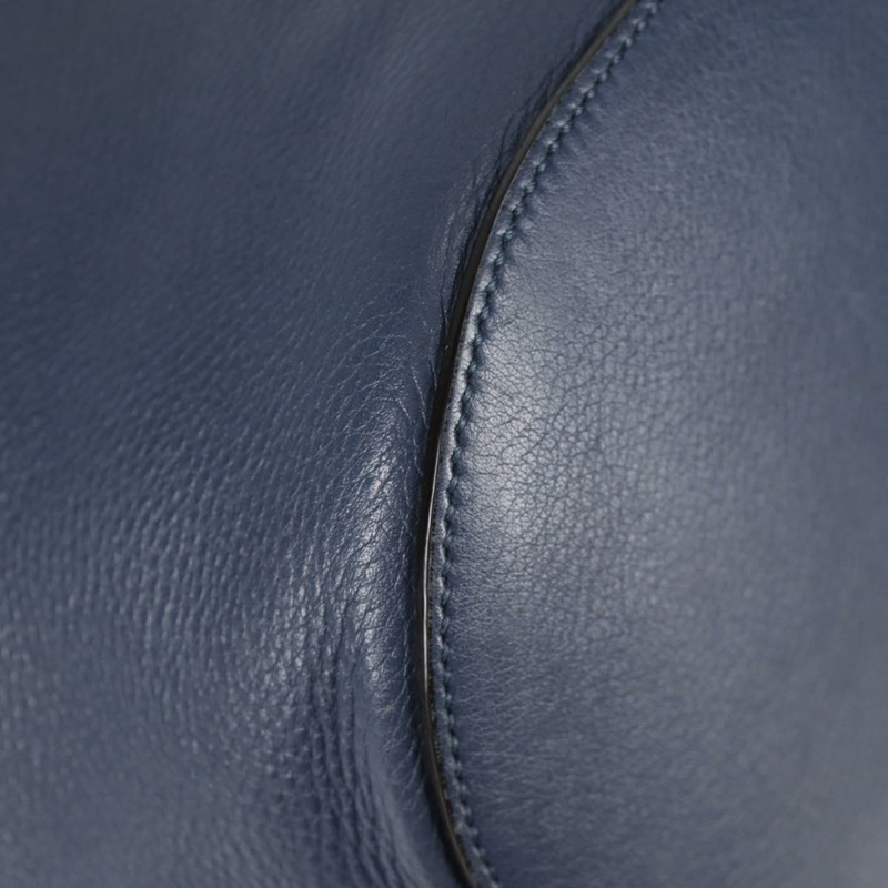 【日本直送】GUCCI 竹節手提包 皮革 2 向 藍色 金色 387613 正品 125734-14