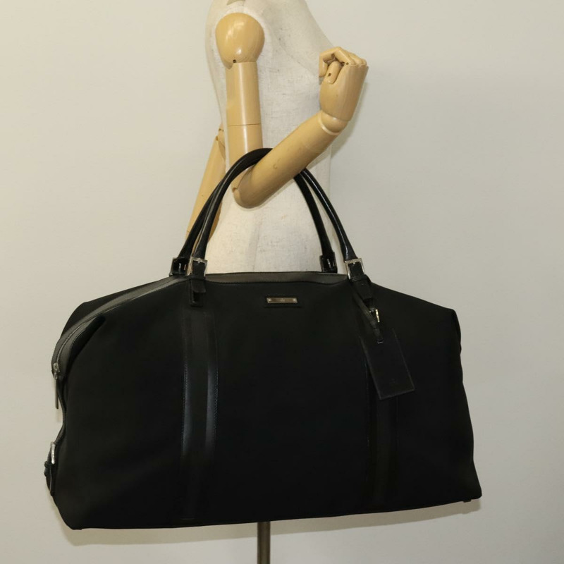 【日本直送】GUCCI 波士頓包 尼龍 黑銀 012 0539 正品 121141-23