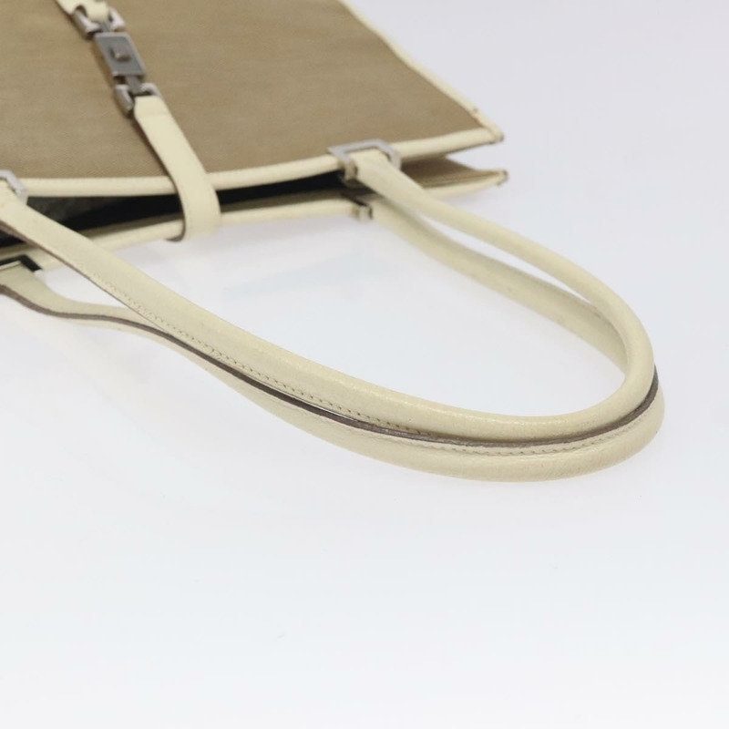 【日本直送】GUCCI Jackie 手提包 帆布 米色 銀色 002 1073 正品 BA3848-6