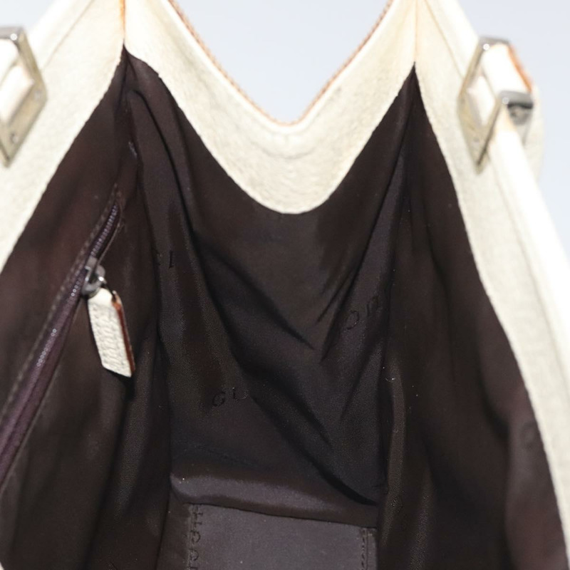 【日本直送】GUCCI Jackie 手提包 帆布 米色 銀色 002 1073 正品 BA3848-18