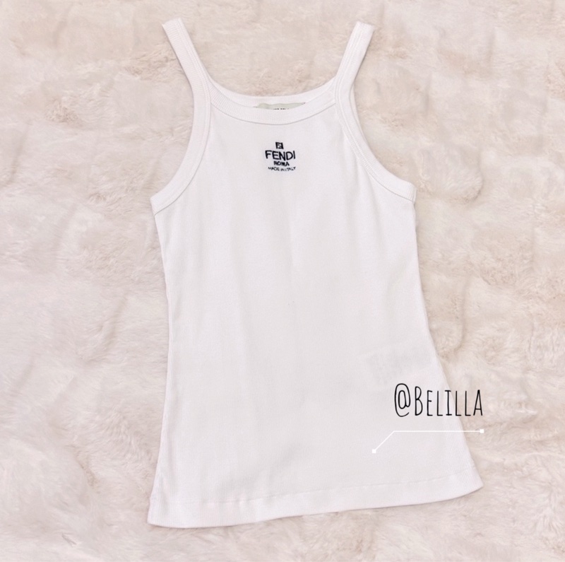 Belilla♥️Fendi 白色無袖背心-0