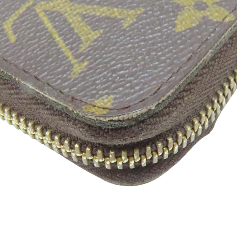 棕色 原花 帆布 Zippy Wallet 拉鍊長夾 M60017-10