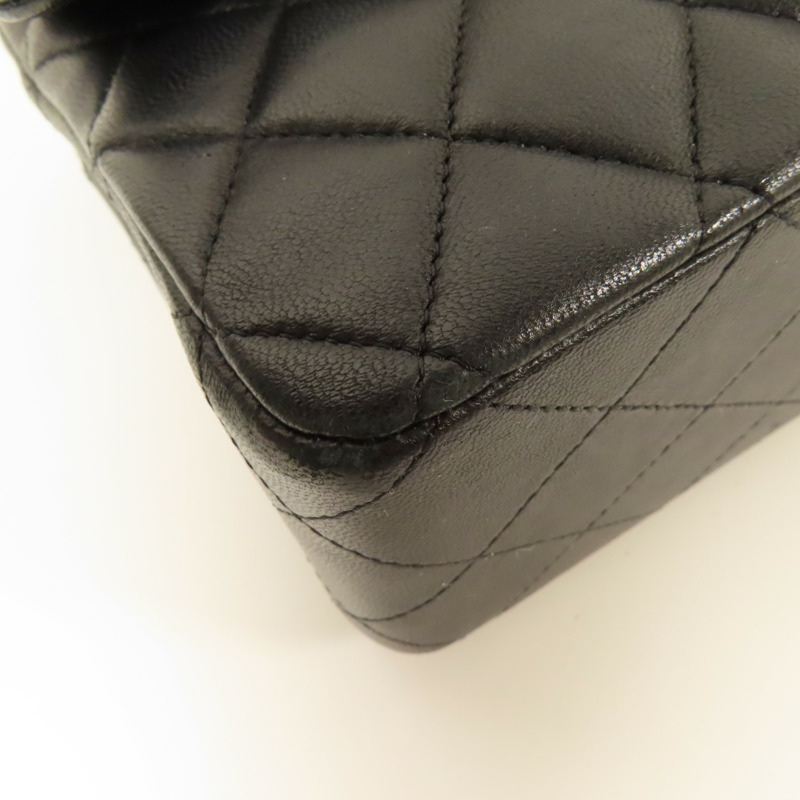 CHANEL 羊皮皮革Classic 25銀扣鏈帶肩背袋-7