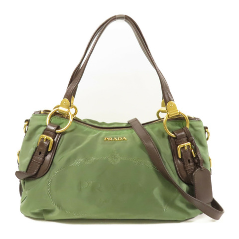 PRADA 尼龍Shoulder Bag金扣手挽肩背兩用袋