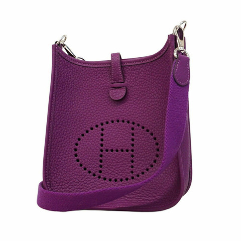 Hermes 愛馬仕 Evelyn TPM Taurillon Clemence Anemone 女士 Z 字標誌肩包