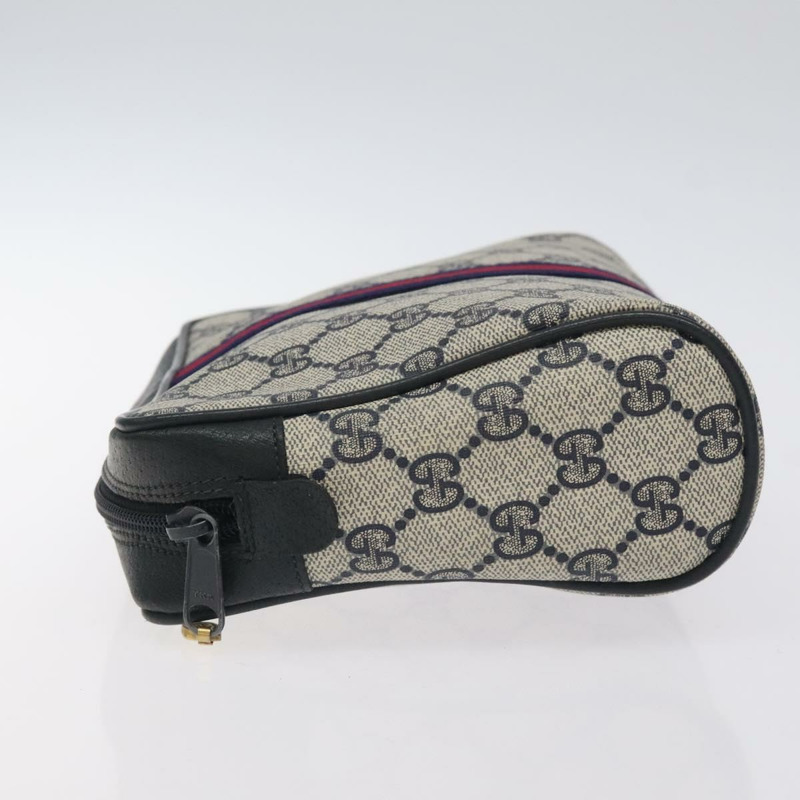 【日本直送】GUCCI GG Supreme Sherry Line 手拿包 PVC 海軍藍金紅色 56 01 012 正品 129340-3