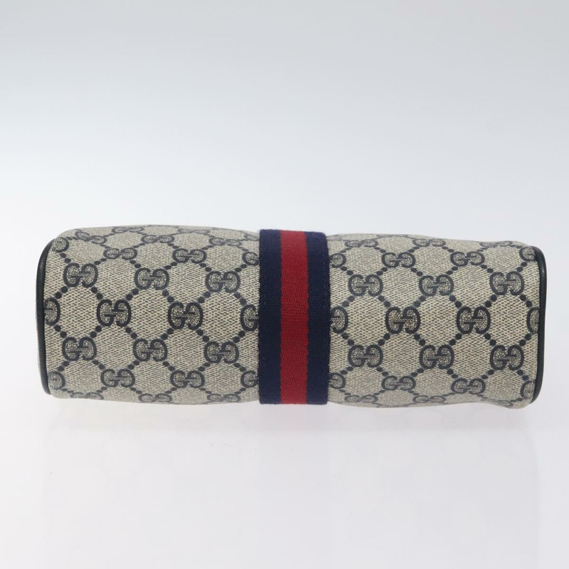 【日本直送】GUCCI GG Supreme Sherry Line 手拿包 PVC 海軍藍金紅色 56 01 012 正品 129340-5