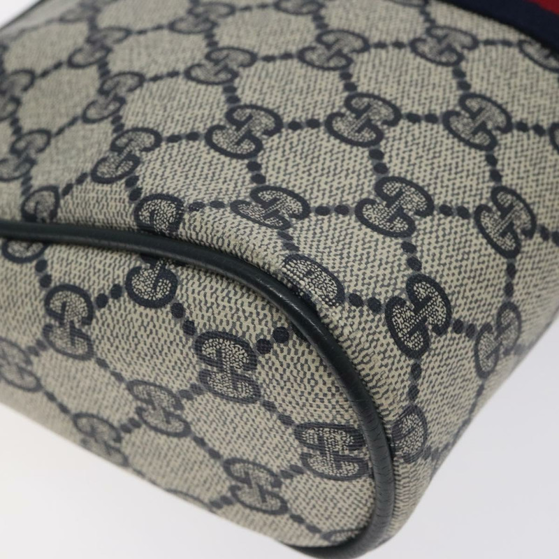 【日本直送】GUCCI GG Supreme Sherry Line 手拿包 PVC 海軍藍金紅色 56 01 012 正品 129340-14