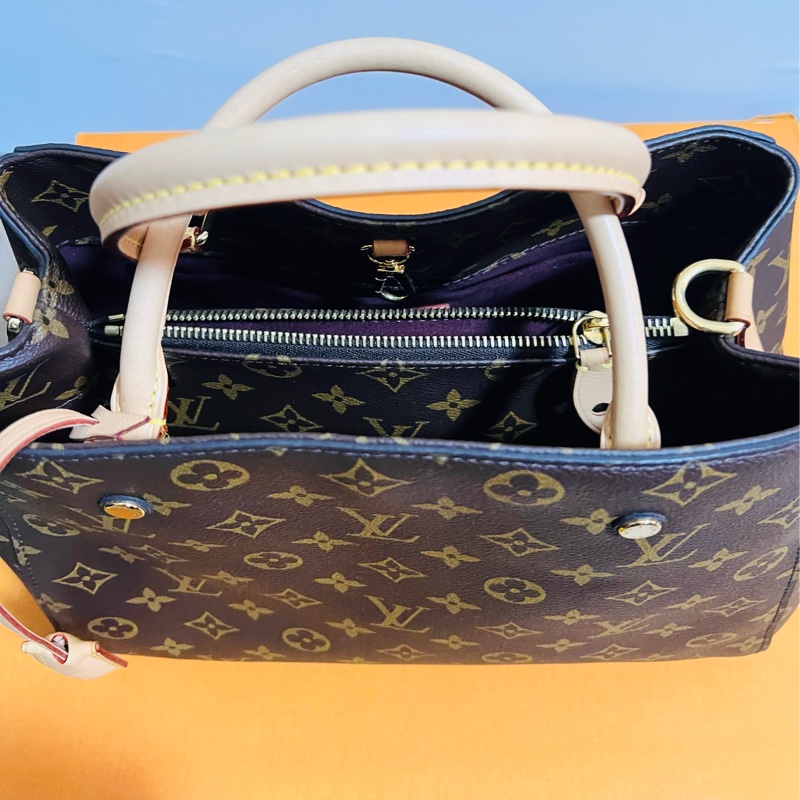 LV中款蒙恬包❤️M41056~ 95近新「LV MONTAIGNE BB 」~肩背包、手提包、斜背包-7