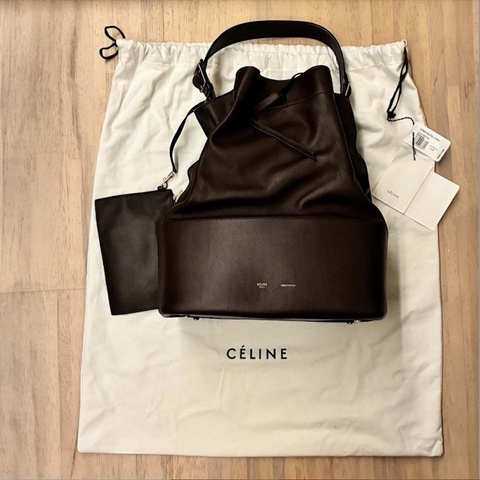 Celine Sangle 大型水桶肩背包 經典深棕 附保卡購證防塵袋 | 少用 | 保養良好