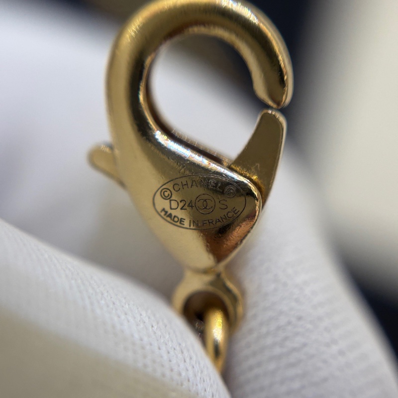 Chanel香奈兒 方塊黑金雙C拼色項鏈-8