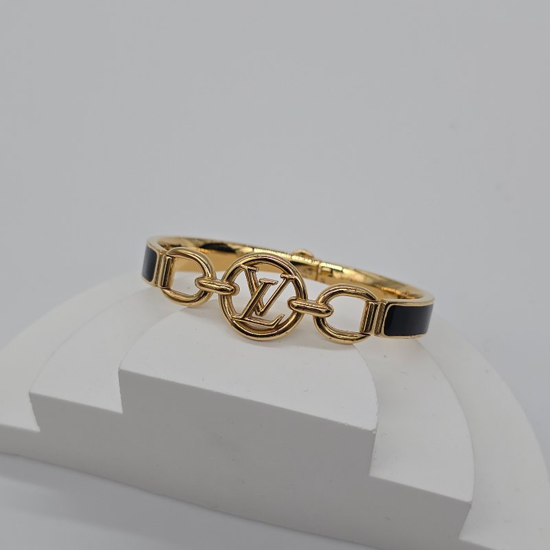 LOUIS VUITTON 路易威登 CIRCLE PRIME 黑色琺瑯 手鐲-1
