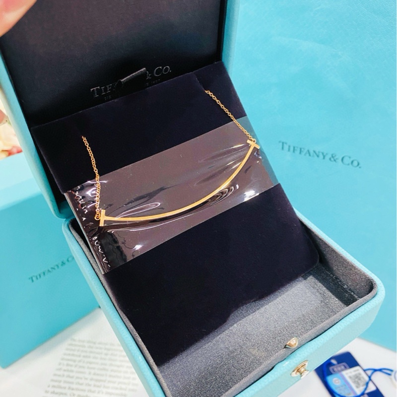 tiffany蒂芙尼特大號笑臉項鍊18k玫瑰金-1
