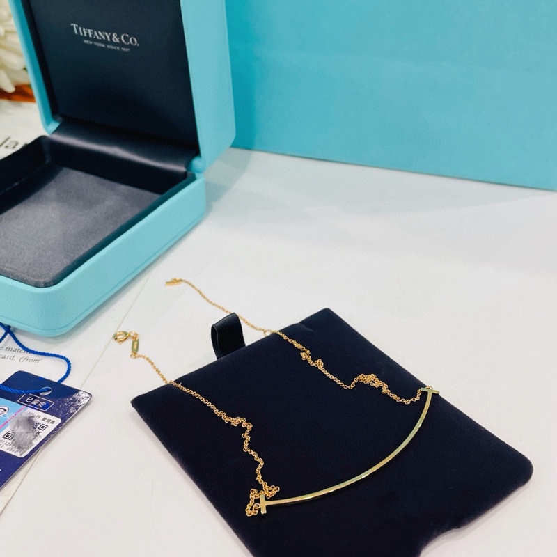 tiffany蒂芙尼特大號笑臉項鍊18k玫瑰金-2