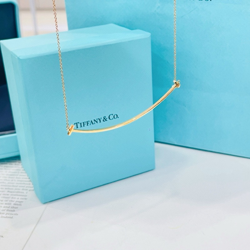 tiffany蒂芙尼特大號笑臉項鍊18k玫瑰金-3