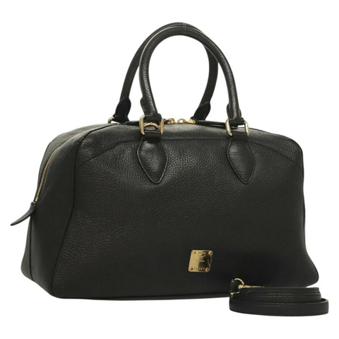 MCM 鉚釘手提包 皮革 2 款 黑色 金色 正品 129401
