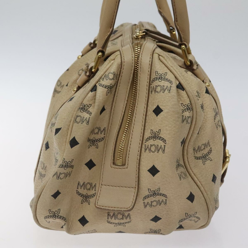 【日本直送】MCM Vicetos 標誌手提包 PVC 皮革米金色正品 129390-2