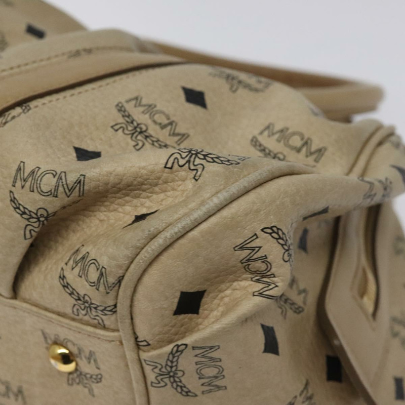 【日本直送】MCM Vicetos 標誌手提包 PVC 皮革米金色正品 129390-14