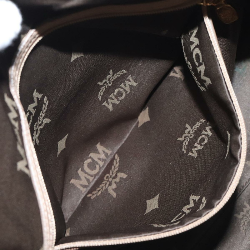 【日本直送】MCM Vicetos 標誌手提包 PVC 皮革米金色正品 129390-19