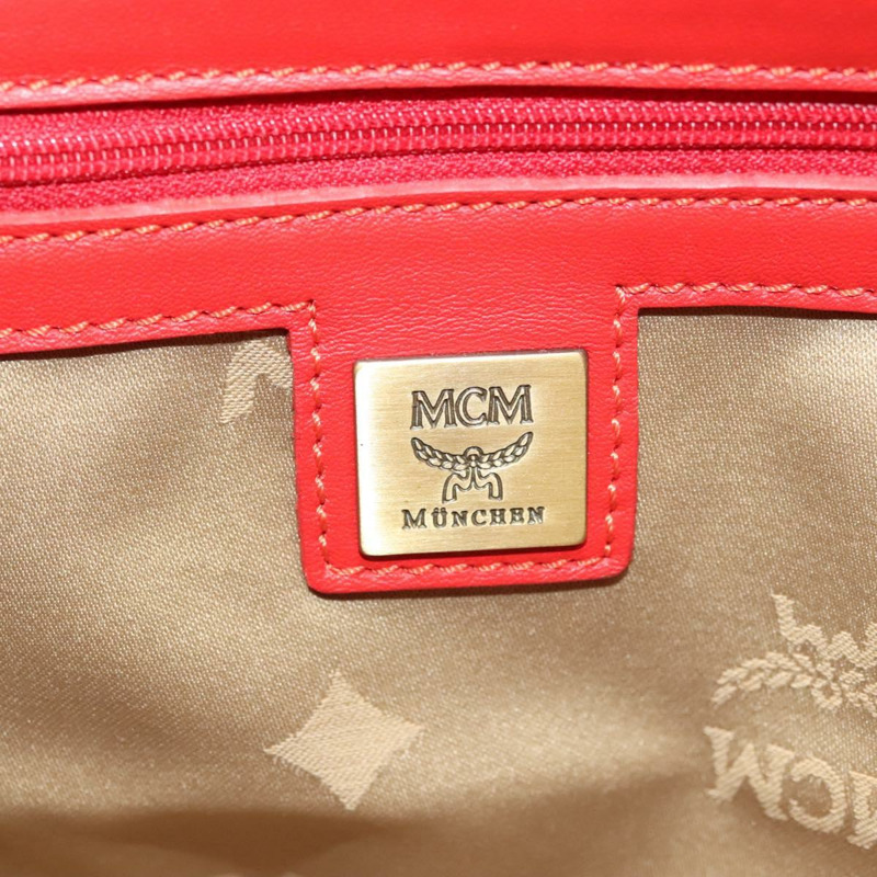【日本直送】MCM 鏈條單肩包 皮革 紅色 正品 129555-16