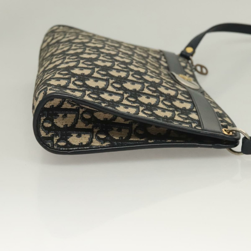 【日本直送】Christian Dior Trotter帆布肩背包 海軍藍 金色 正品 ep9528-2