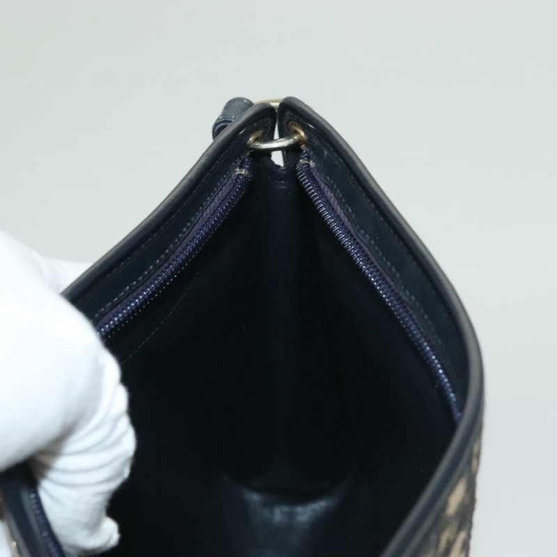 【日本直送】Christian Dior Trotter 帆布單肩包 海軍藍金色 正品 ep9528-18