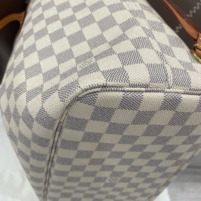 lv路易威登 白棋盤格neverfull👜～容量很足✨上班通勤好單品🥰-11