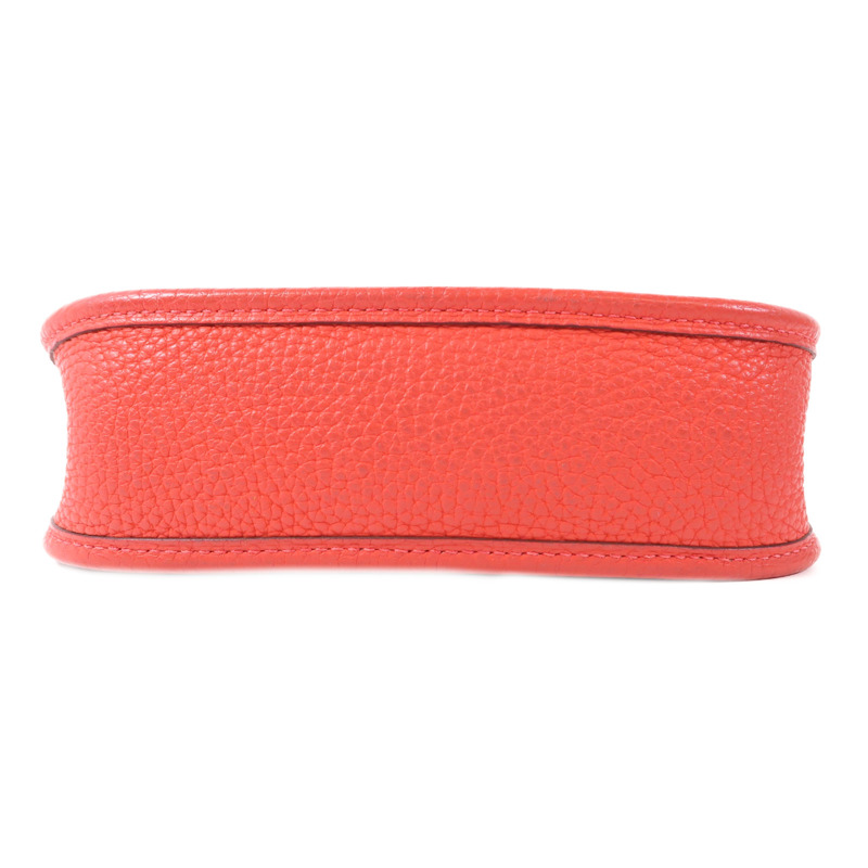 HERMES Clemence皮革Evelyne TPM銀扣肩背袋Rose De Coeur-3