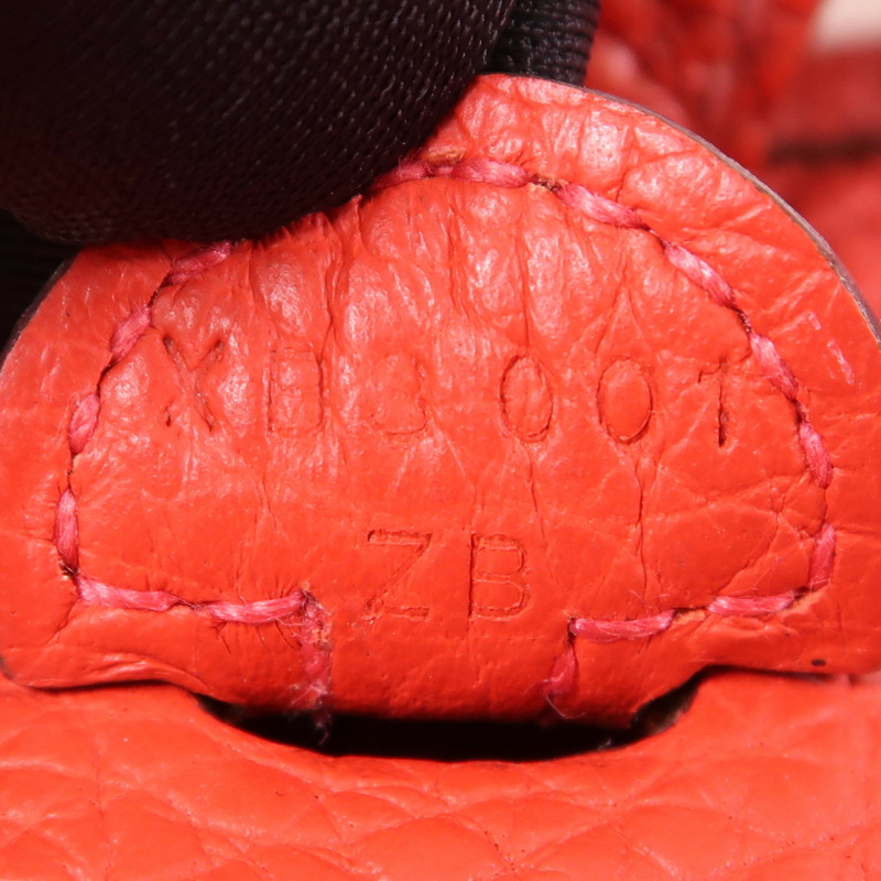 HERMES Clemence皮革Evelyne TPM銀扣肩背袋Rose De Coeur-6