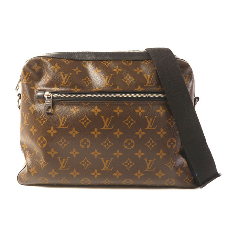 LOUIS VUITTON Monogram Macassar Shoulder Bag銀扣肩背袋