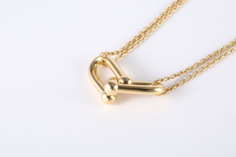 TIFFANY&CO(蒂芙尼) HardWear 雙U型馬蹄扣 項鏈 18K黃金-1