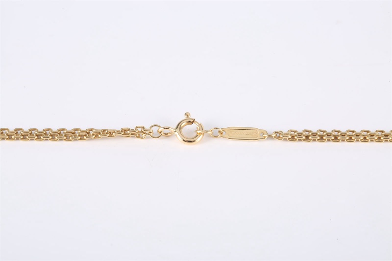 TIFFANY&CO(蒂芙尼) HardWear 雙U型馬蹄扣 項鏈 18K黃金-4