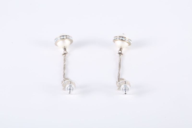 CHANEL(香奈兒) 合金 17K 雙C 長款 耳環-2