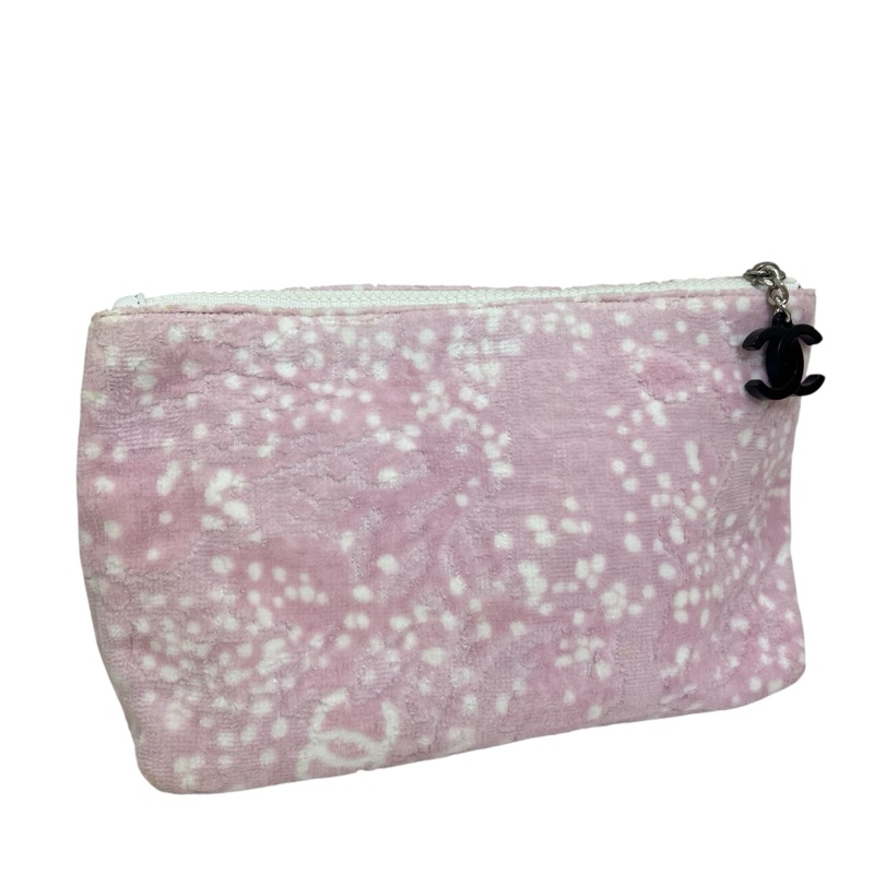 Chanel 粉色毛絨 化妝包-0