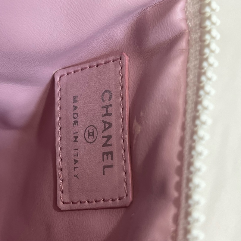 Chanel 粉色毛絨 化妝包-7