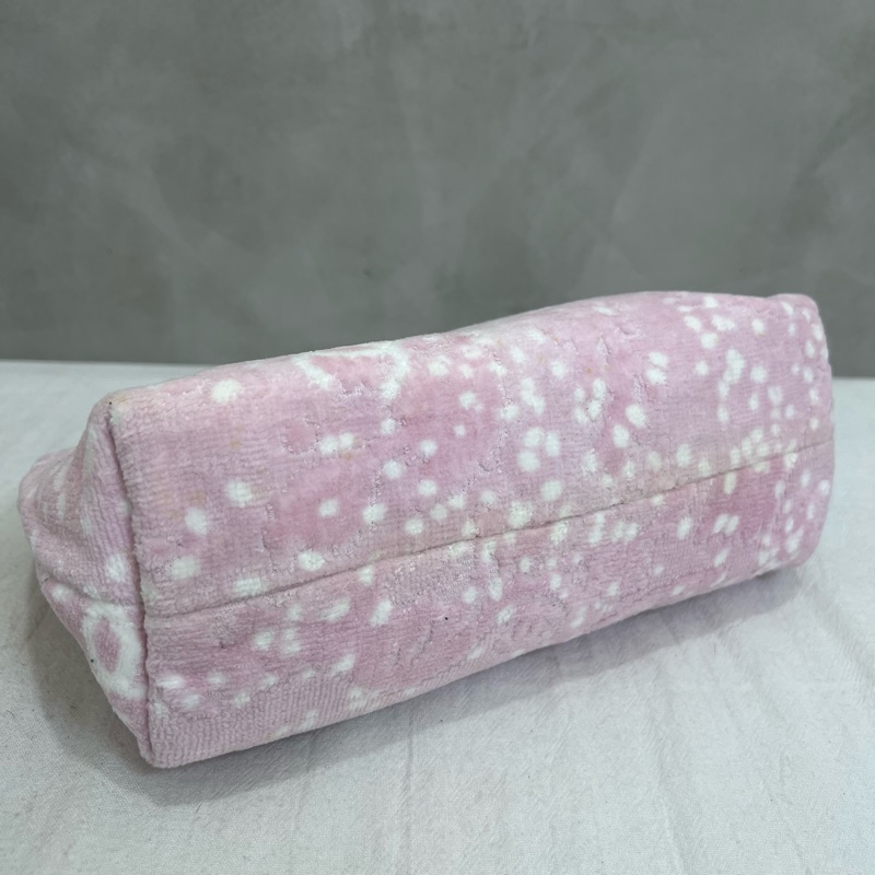 Chanel 粉色毛絨 化妝包-9